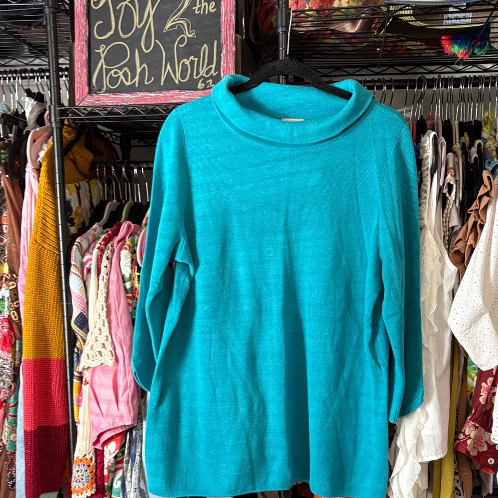 Talbots Turquoise Knit Top